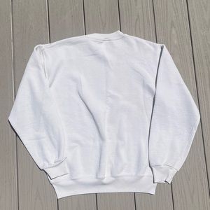 Vintage Jerzees white blank crewneck, size M